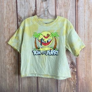 ➡️Tom&Jerry Tie Dye Crop Top Size Medium